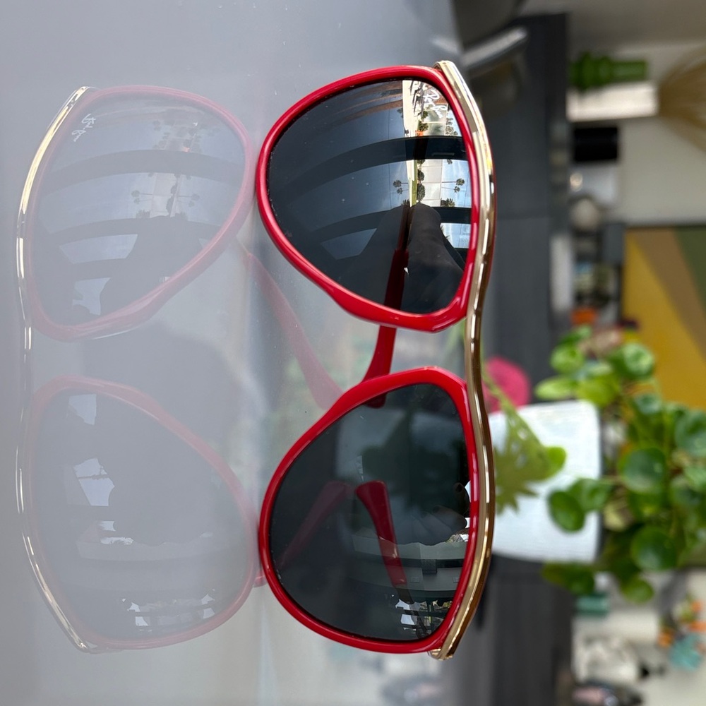 Red RayBan Aviator Sunglasses